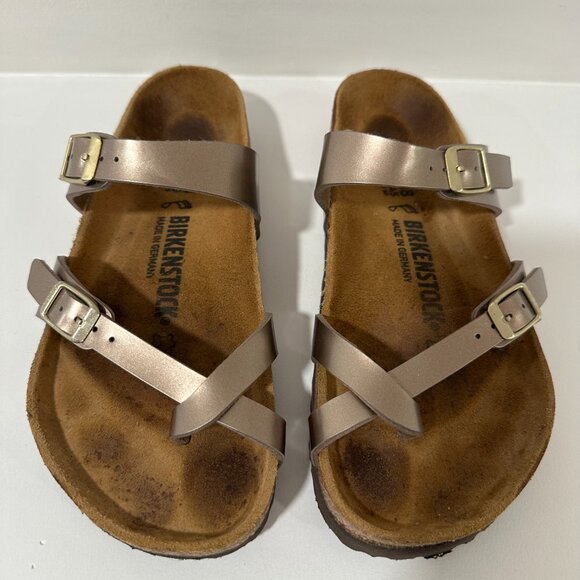 Birkenstock Mayari Birko-Flor Graceful Taupe Size 38/8 - Picture 1 of 10